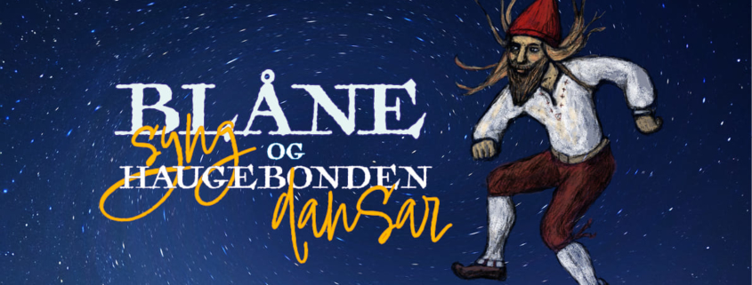 Bilete av plakat, nisse som dansar.