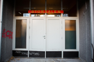 Storsalen inngang fra Nordahl Bruns gt